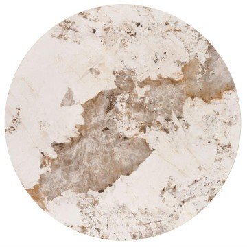 Фото1.Круглий стіл ARANI, бежевий мармур/горіх